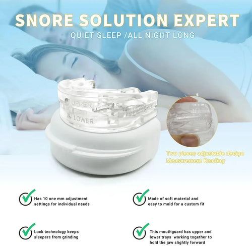 Adjustable Anti-Snoring Mouth Guard Nighttime Teeth Mouthguard Sleeping Bite Guard for Bruxism Stop Snoring