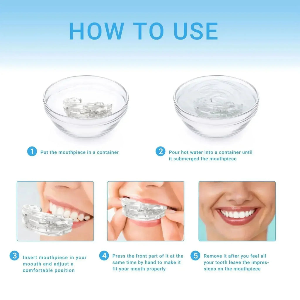 Adjustable Anti-Snoring Mouth Guard Nighttime Teeth Mouthguard Sleeping Bite Guard for Bruxism Stop Snoring